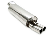 Audi /Seat / VW A3, Leon,  Golf IV A3 Typ 8L, / Leon, Typ 1M, / Golf IV, Typ 1J 1996-2005 Bakre ljuddämpare med 2x76mm Runda Utblås TA Technix